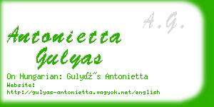 antonietta gulyas business card